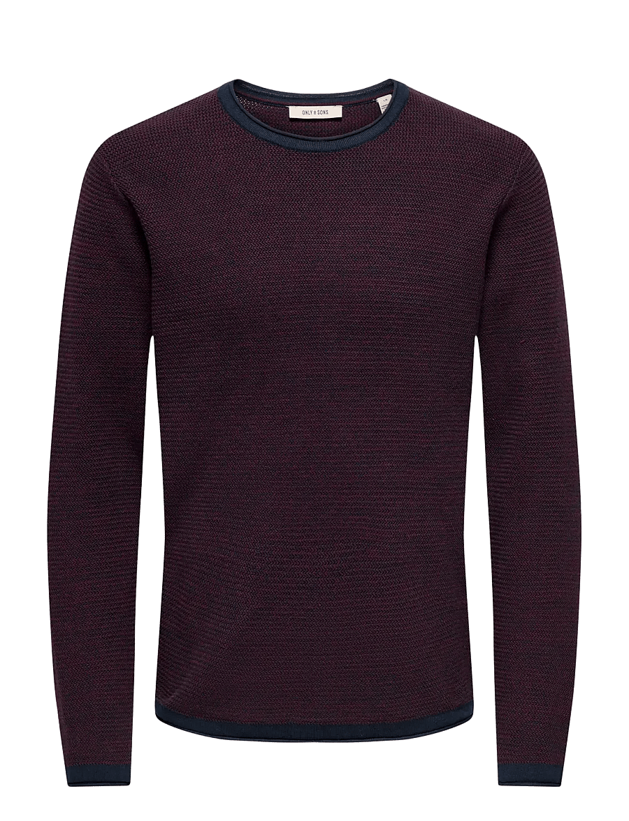 ONLY & SONS - ONSERIC REG 12 STRUC CREW KNIT NOOS - dark sapphire - 1