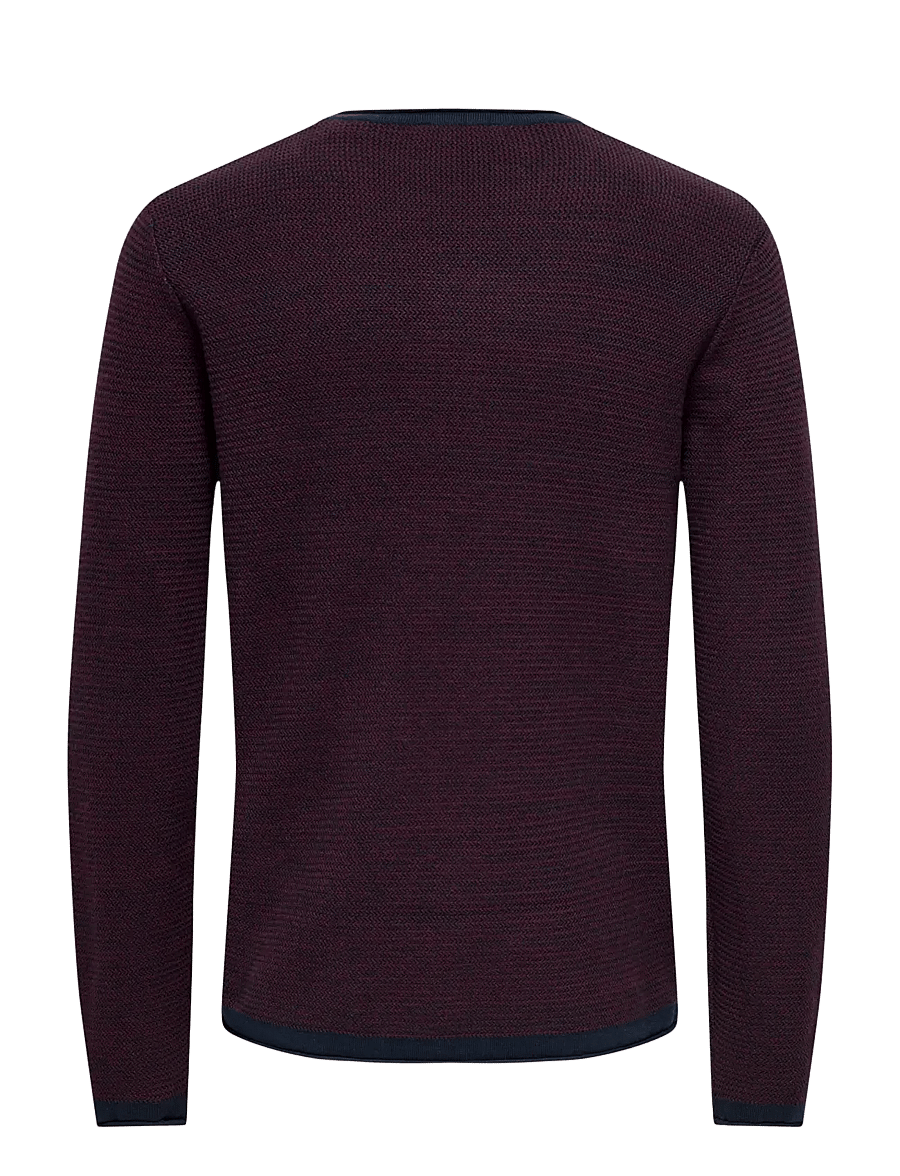 ONLY & SONS - ONSERIC REG 12 STRUC CREW KNIT NOOS - dark sapphire - 2
