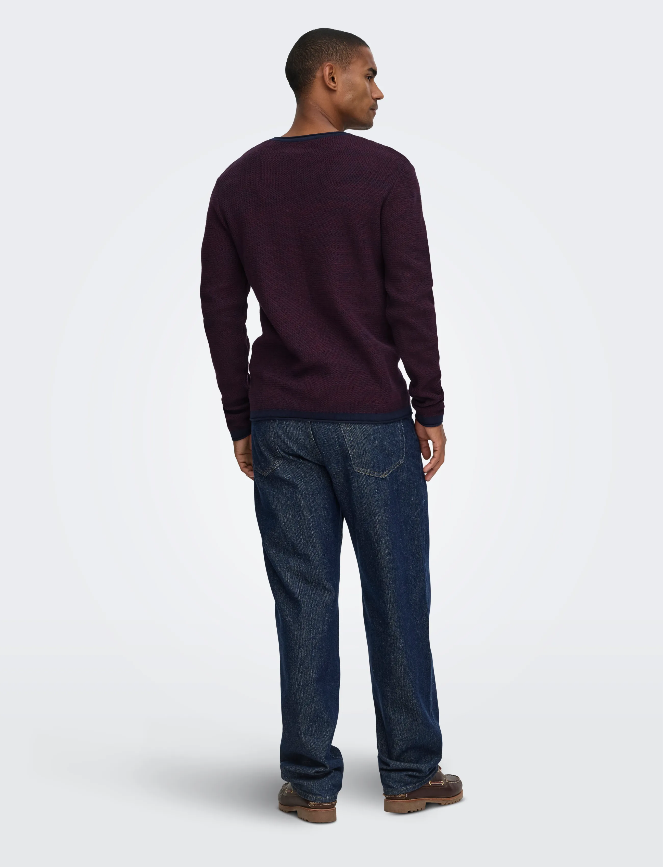 ONLY & SONS - ONSERIC REG 12 STRUC CREW KNIT NOOS - dark sapphire - 3