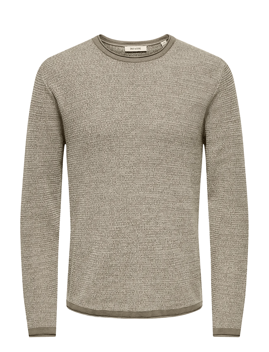 ONLY & SONS - ONSERIC REG 12 STRUC CREW KNIT NOOS - falcon - 1