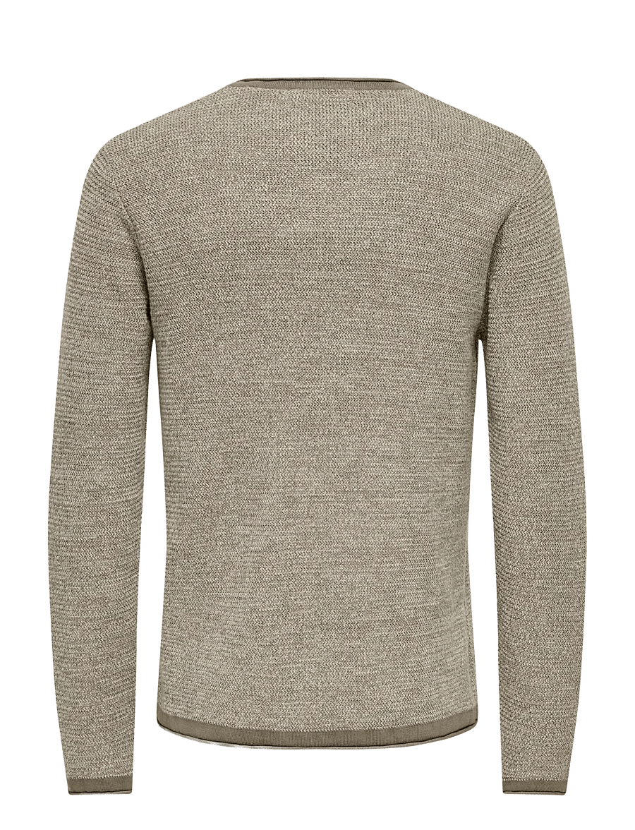 ONLY & SONS - ONSERIC REG 12 STRUC CREW KNIT NOOS - falcon - 2