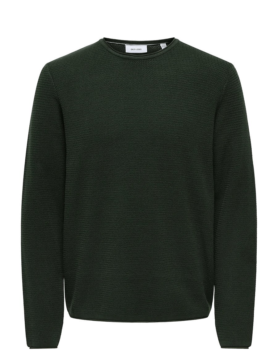 ONLY & SONS - ONSERIC REG 12 STRUC CREW KNIT NOOS - Ümara kaelusega - rosin - 1