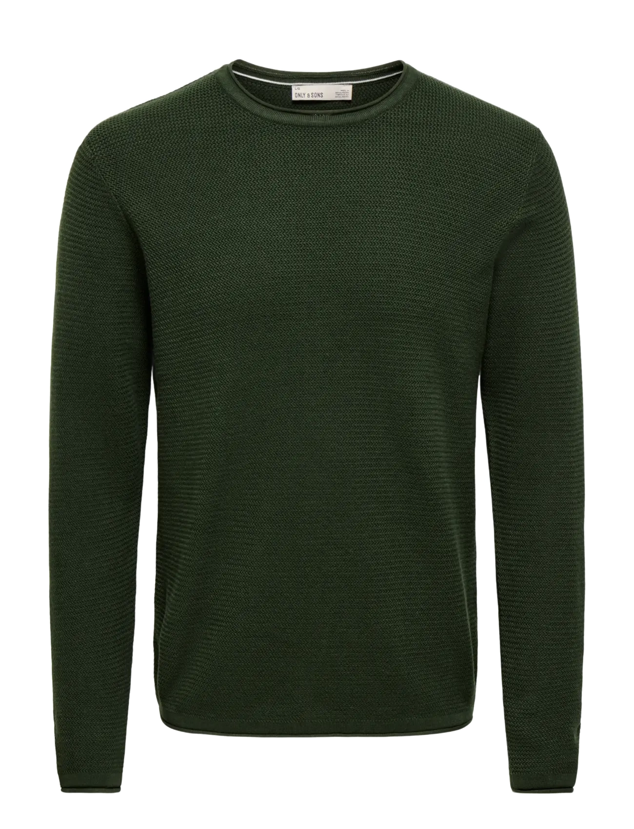 ONLY & SONS ONSERIC REG 12 STRUC CREW KNIT NOOS - Strik - ROSIN / green