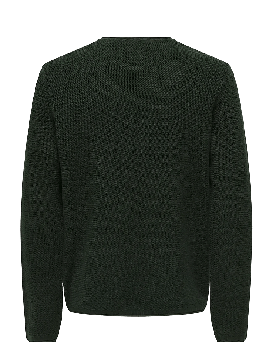 ONLY & SONS - ONSERIC REG 12 STRUC CREW KNIT NOOS - Ümara kaelusega - rosin - 2