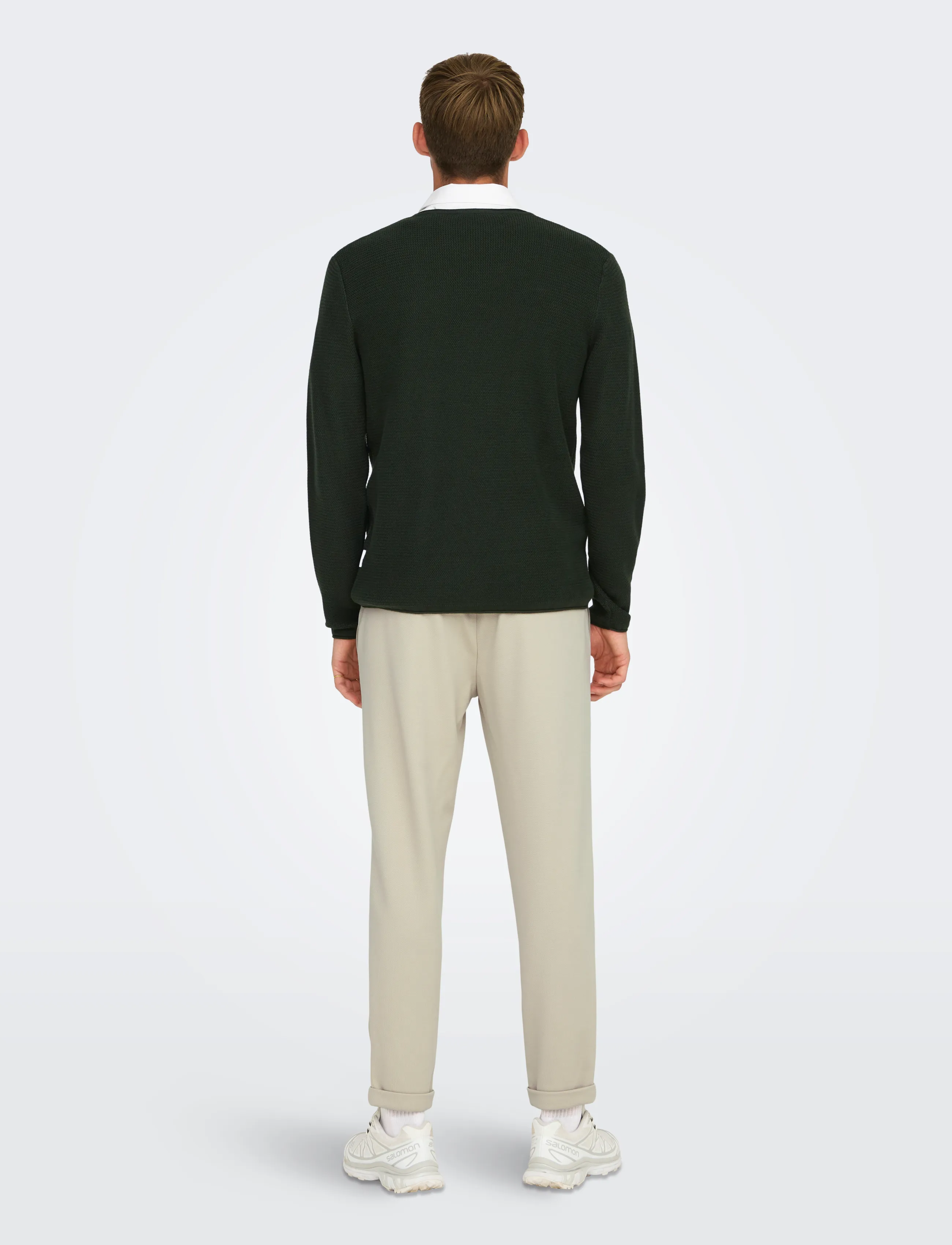 ONLY & SONS - ONSERIC REG 12 STRUC CREW KNIT NOOS - rosin - 3