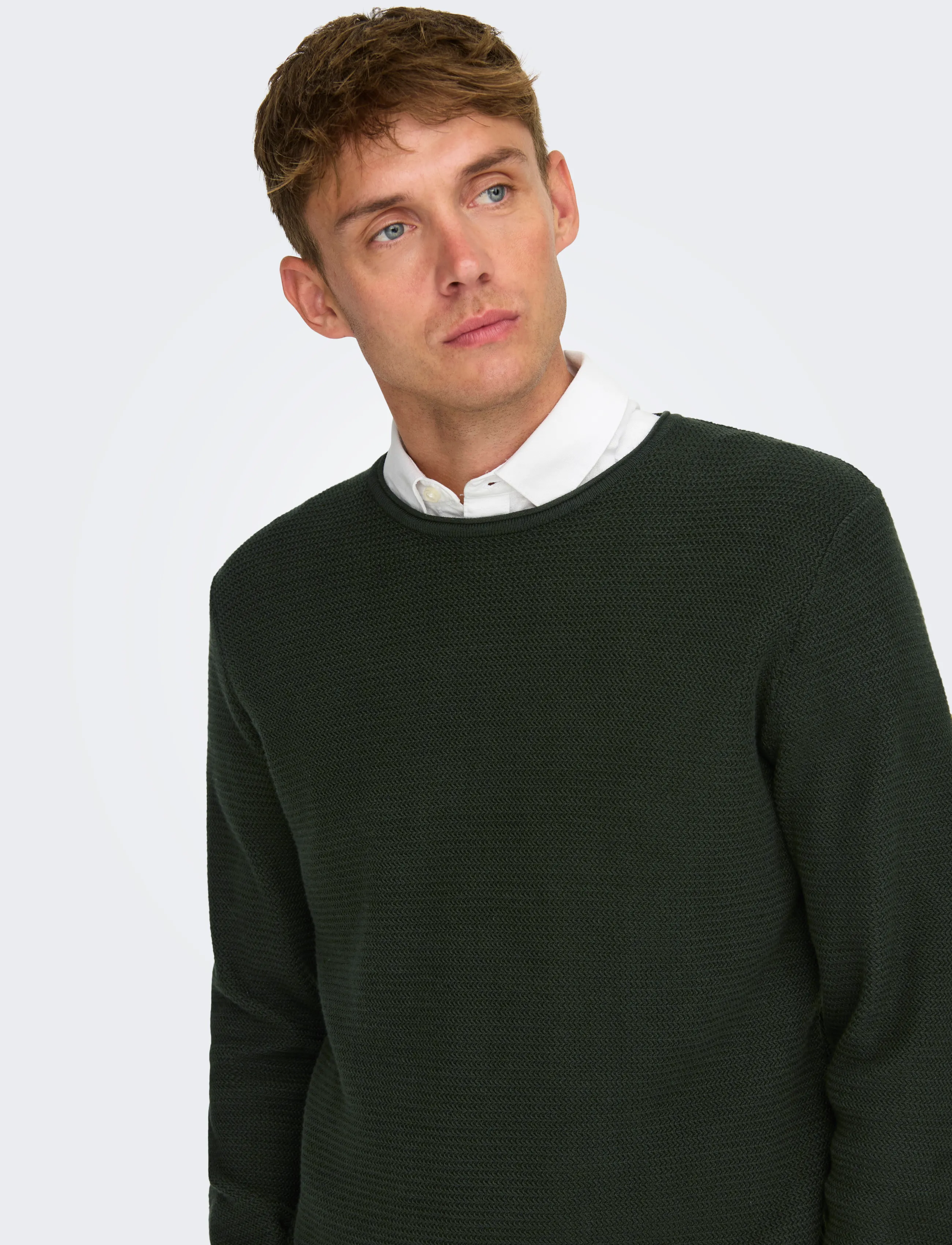 ONLY & SONS - ONSERIC REG 12 STRUC CREW KNIT NOOS - rosin - 5