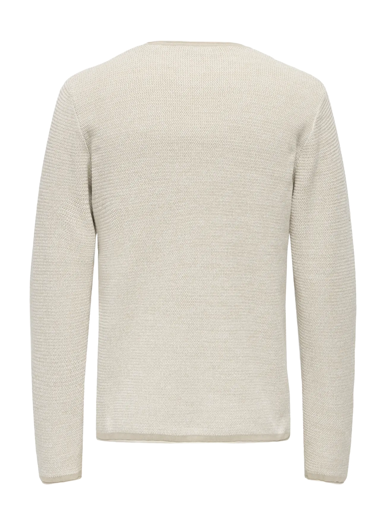 ONLY & SONS - ONSERIC REG 12 STRUC CREW KNIT NOOS - Ümara kaelusega - silver lining - 2