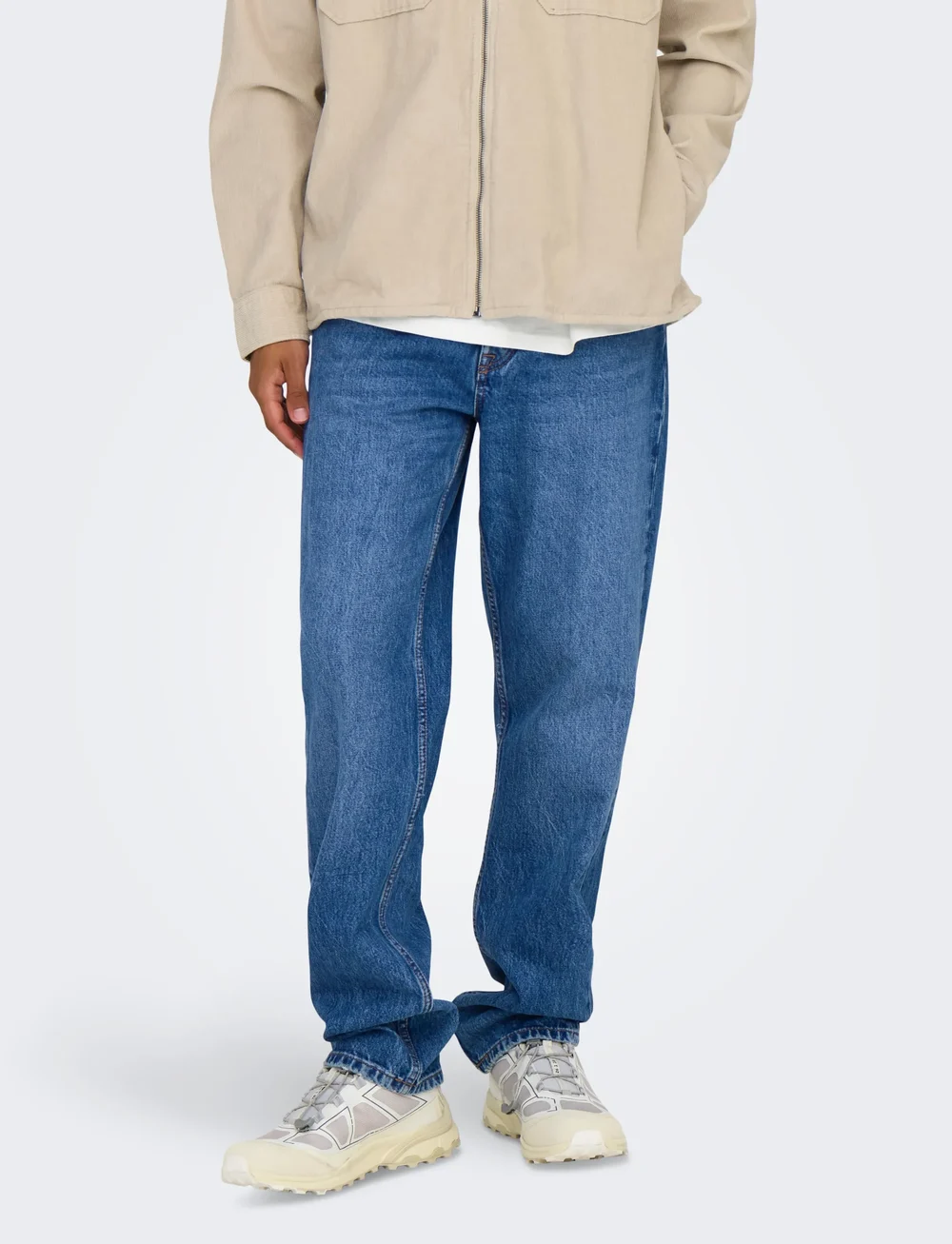 ONLY & SONS - ONSEDGE STRAIGHT BROMO 0017 DOT DNM NOOS - tavalised teksad - special bright blue denim - 0