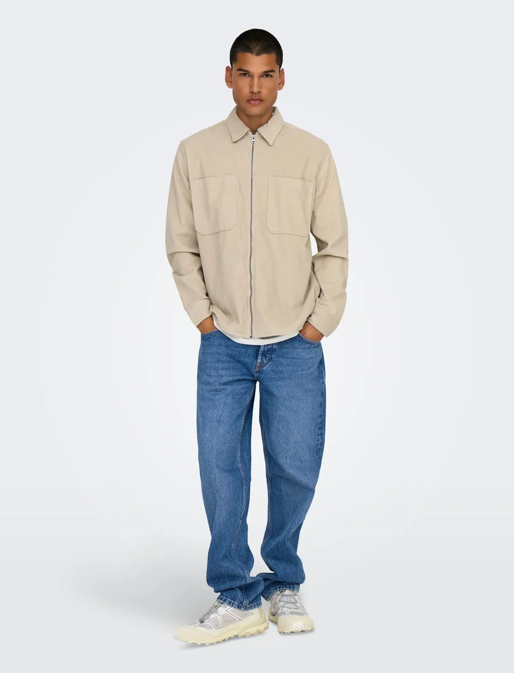 ONLY & SONS - ONSEDGE STRAIGHT BROMO 0017 DOT DNM NOOS - tavalised teksad - special bright blue denim - 4