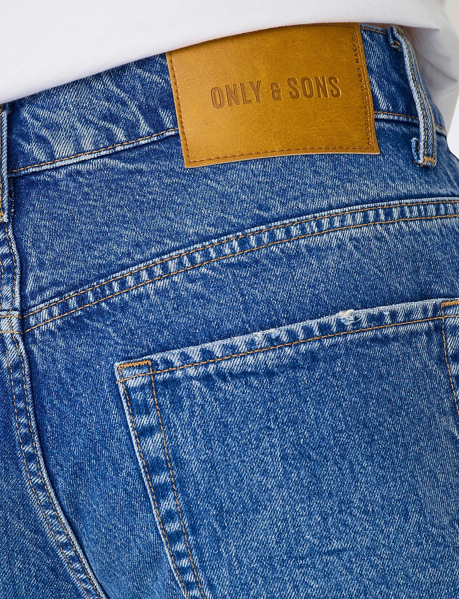 ONLY & SONS - ONSEDGE STRAIGHT BROMO 0017 DOT DNM NOOS - klassikalised teksad - special bright blue denim - 5