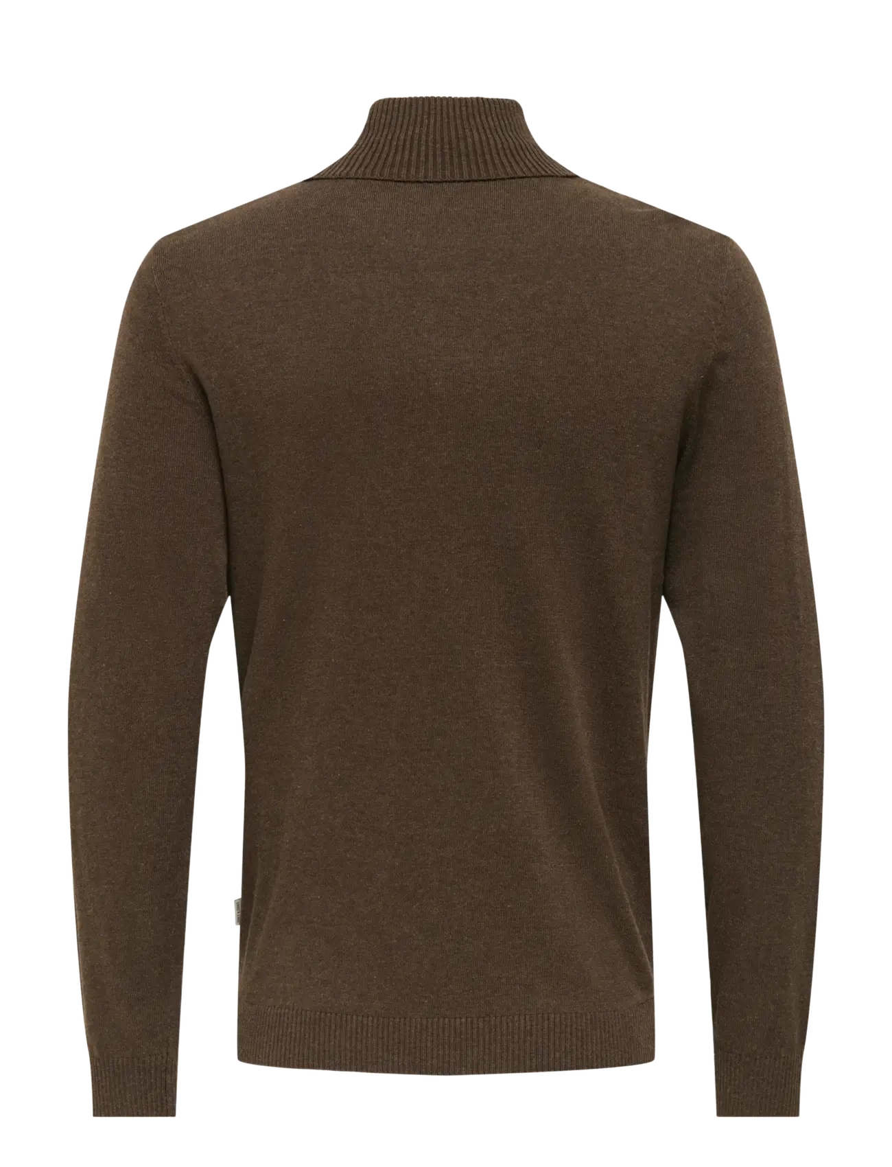ONLY & SONS - ONSLOUI REG 12 MEL ROLL KNIT NOOS - coffee bean - 2