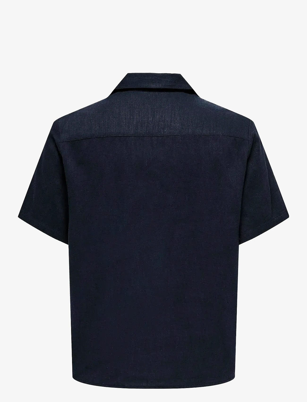 ONLY & SONS - ONSKARI RESORT SS SHIRT VISC LIN 0075 CS - linneskjortor - dark navy - 1