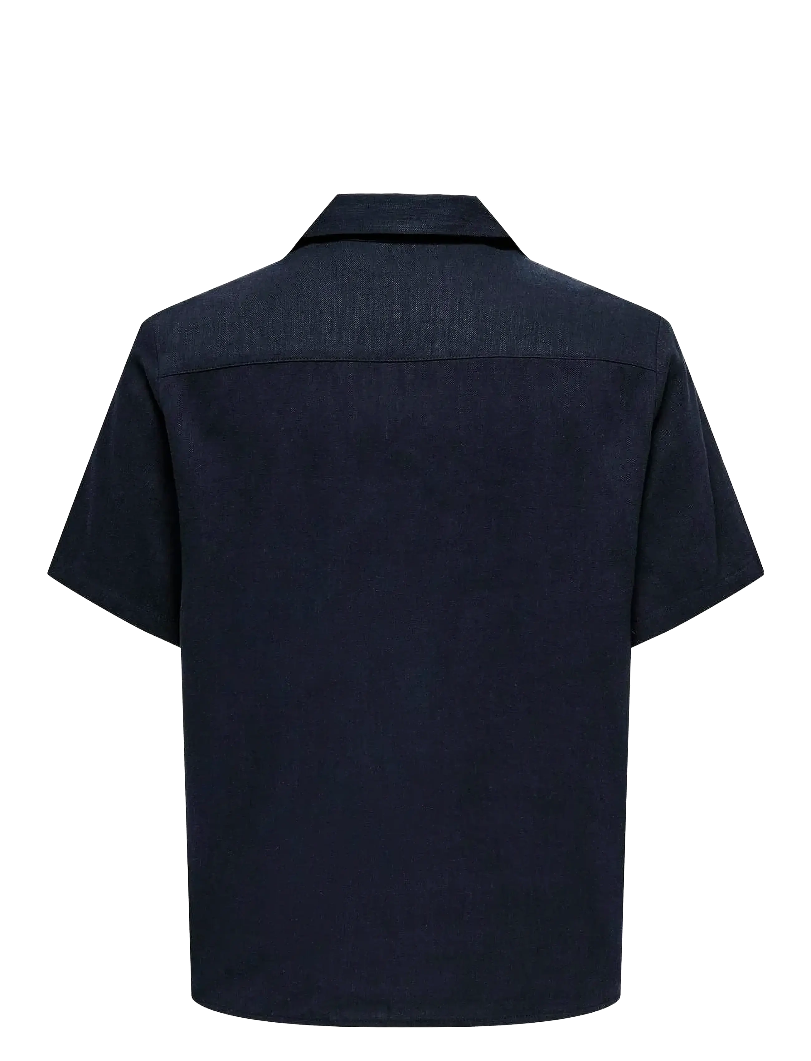 ONLY & SONS - ONSKARI RESORT SS SHIRT VISC LIN 0075 CS - hørskjorter - dark navy - 1