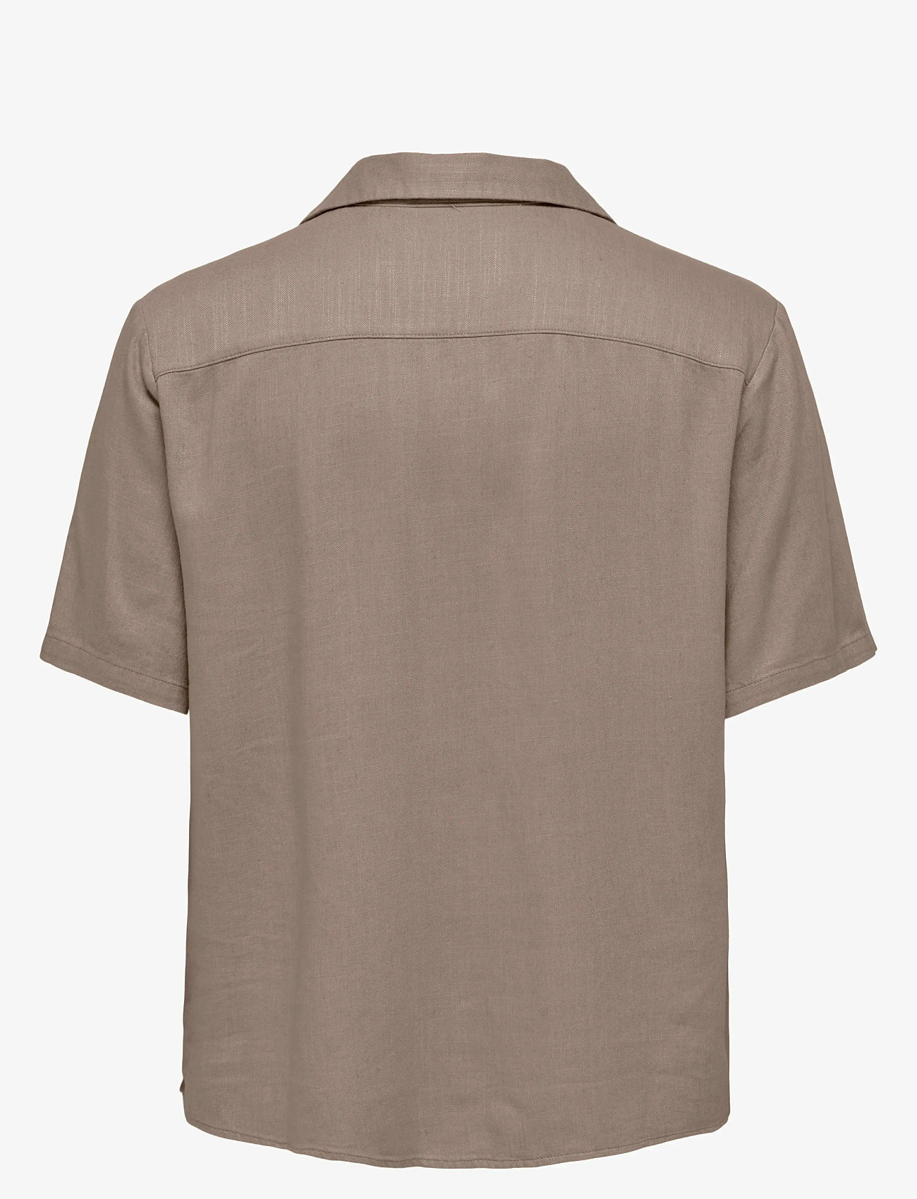 ONLY & SONS - ONSKARI RESORT SS SHIRT VISC LIN 0075 CS - hørskjorter - fossil - 1