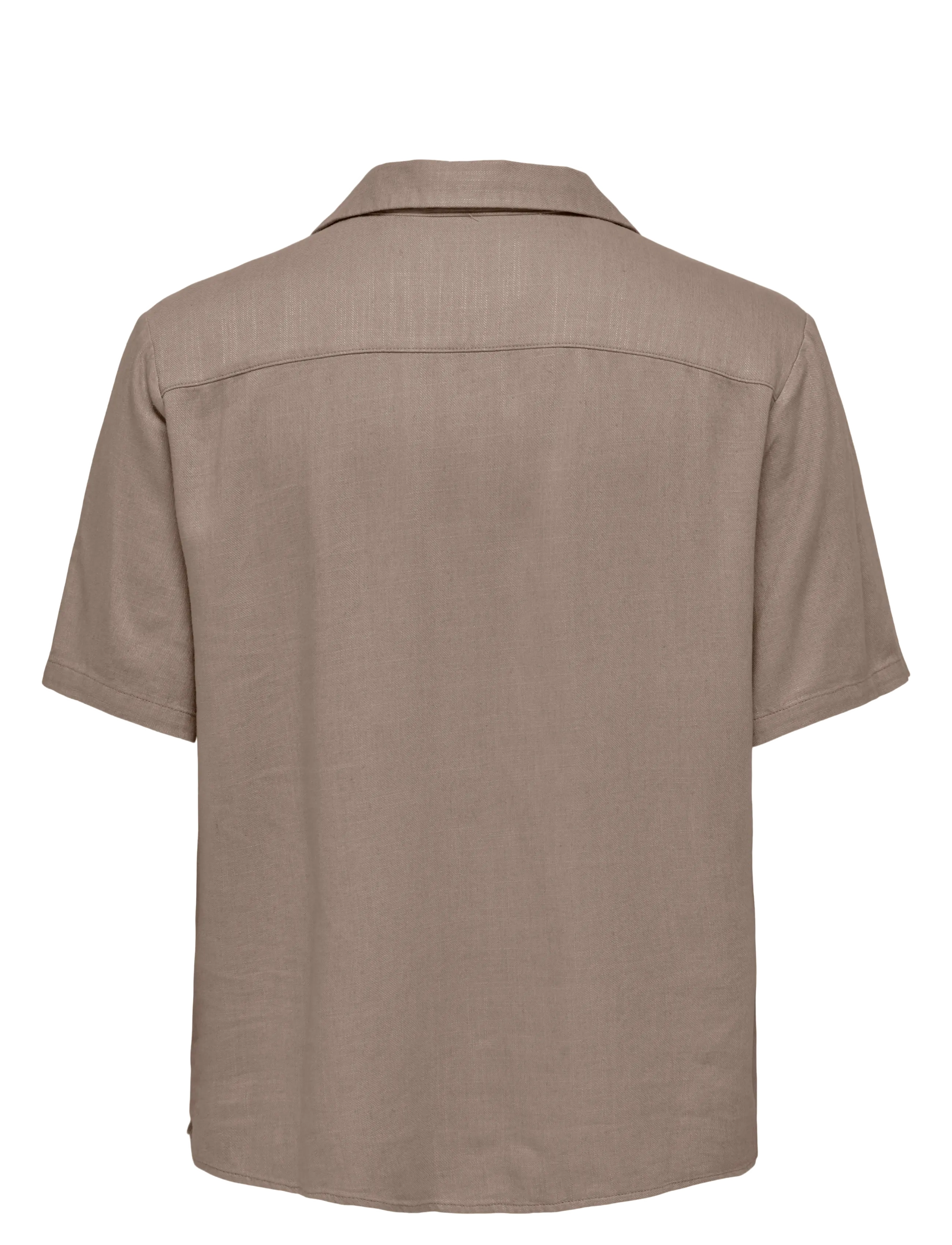 ONLY & SONS - ONSKARI RESORT SS SHIRT VISC LIN 0075 CS - hørskjorter - fossil - 1