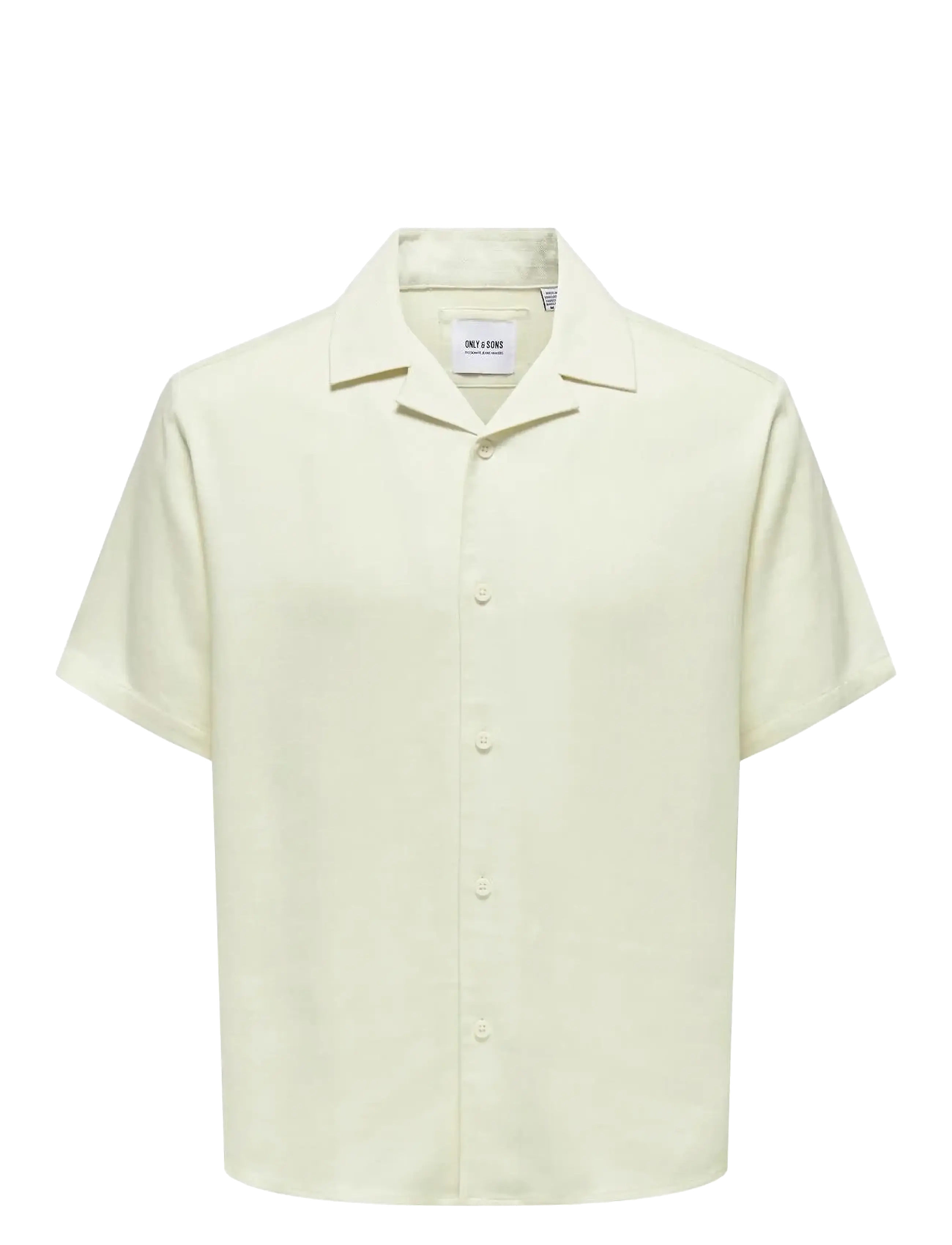 ONLY & SONS ONSKARI RESORT SS SHIRT VISC LIN 0075 CS - Tøj - WHITE / cream