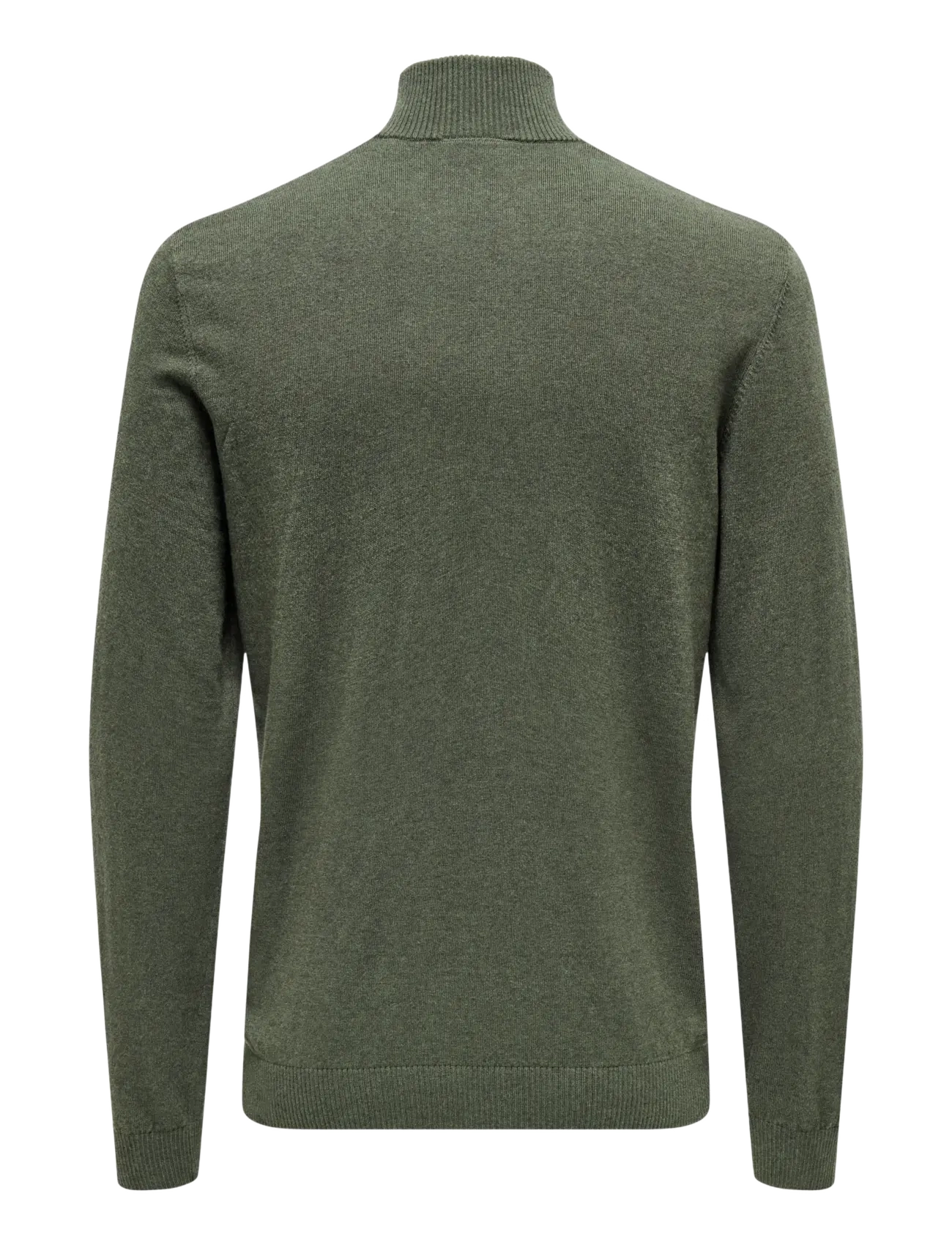 ONLY & SONS - ONSLOUI REG 12 MEL HALF ZIP KNIT NOOS - castor gray - 2