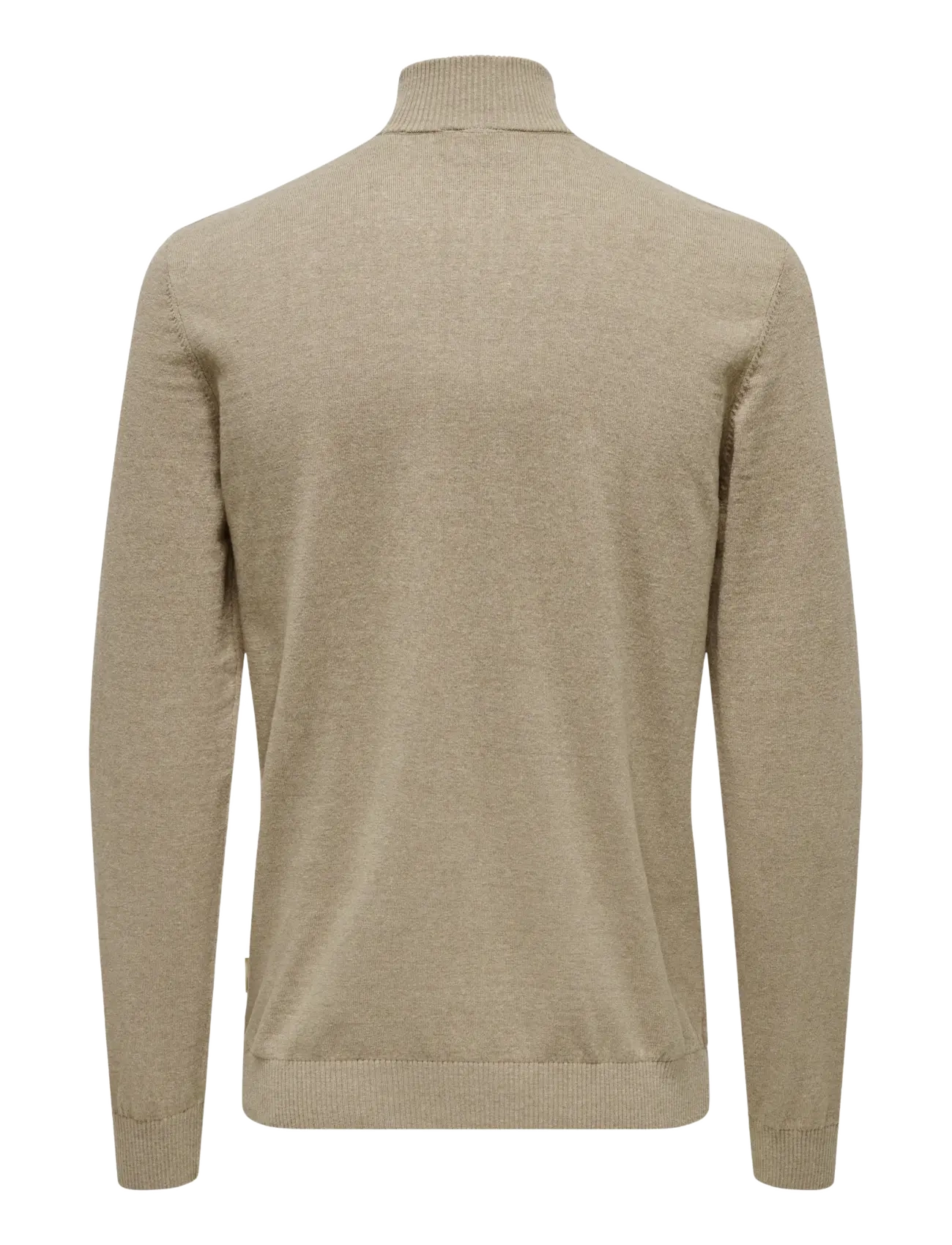 ONLY & SONS - ONSLOUI REG 12 MEL HALF ZIP KNIT NOOS - pullover mit halbem reißverschluss - desert taupe - 2
