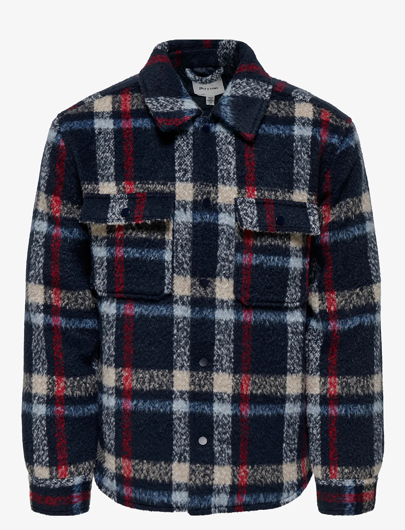 ONLY & SONS - ONSGIO LF CHECK PADDED JACKET OTW - parisian night - 0
