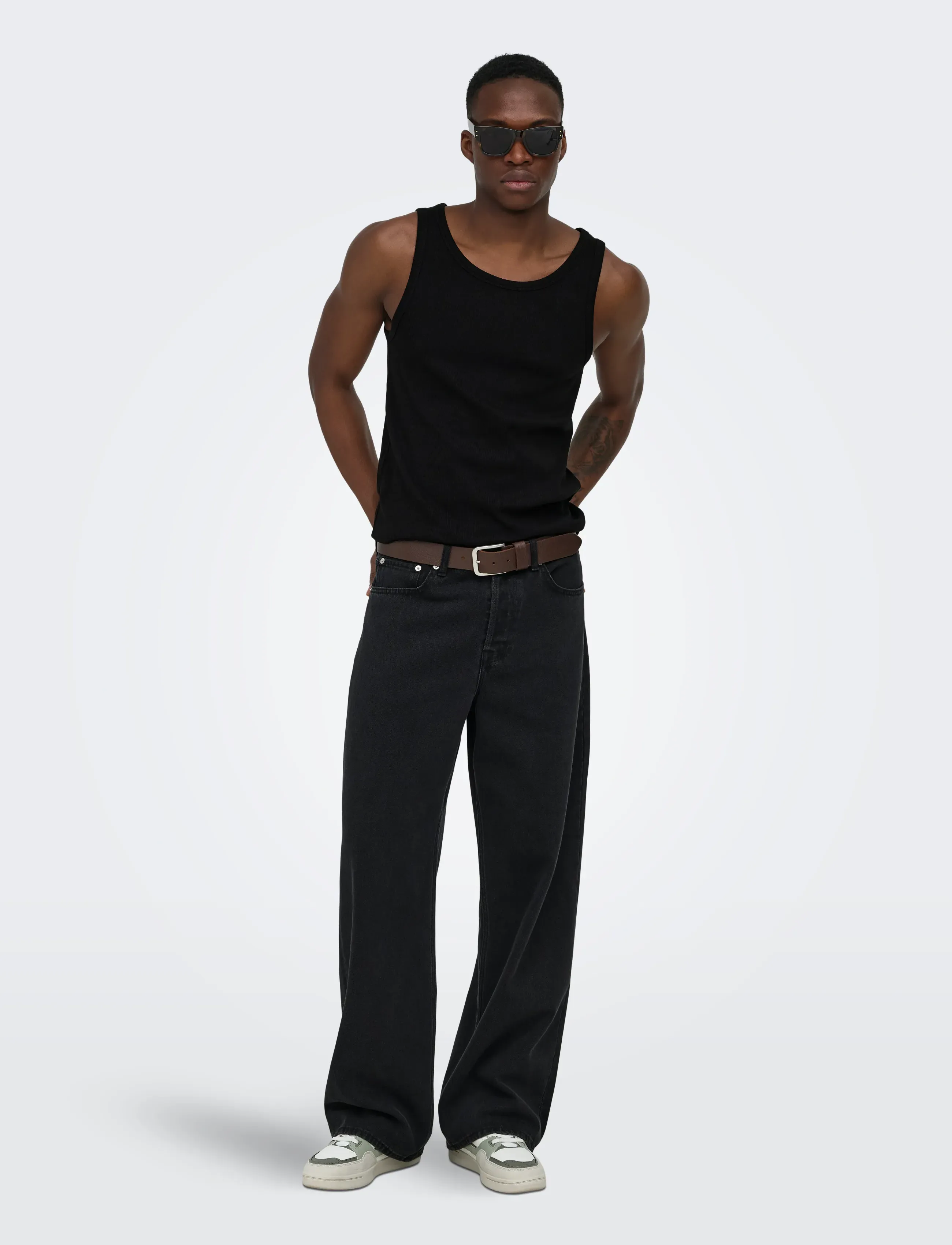 ONLY & SONS - ONSTANNER REG SL TANK TOP NOOS - tank top - black - 4