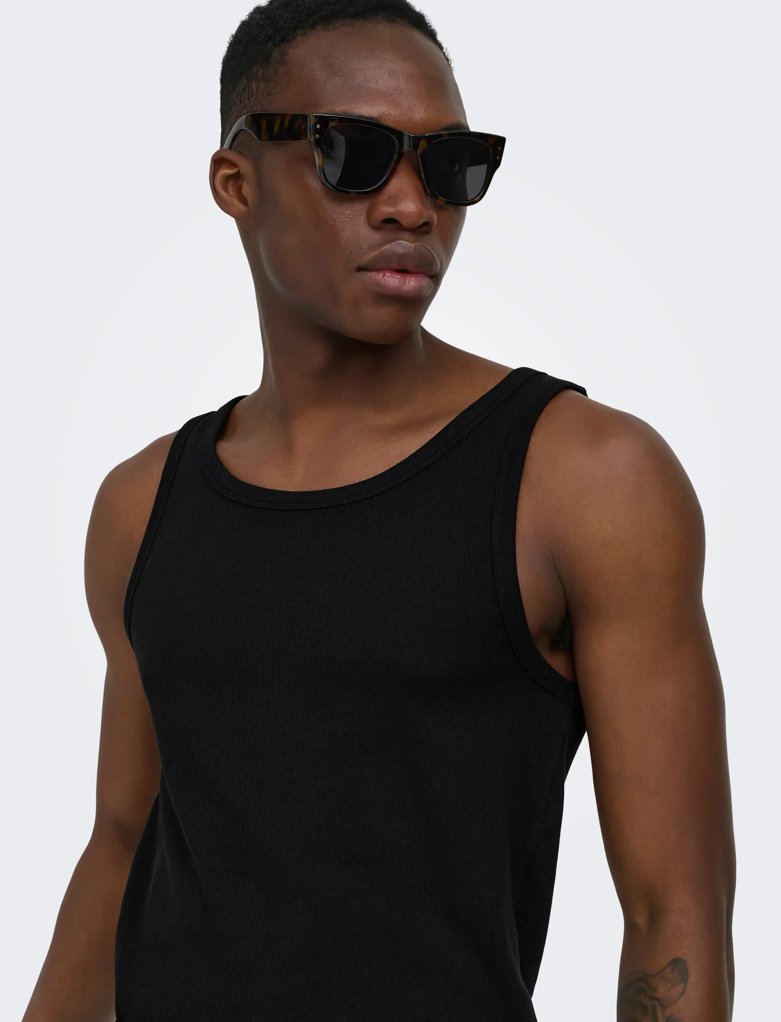 ONLY & SONS - ONSTANNER REG SL TANK TOP NOOS - tank top - black - 5