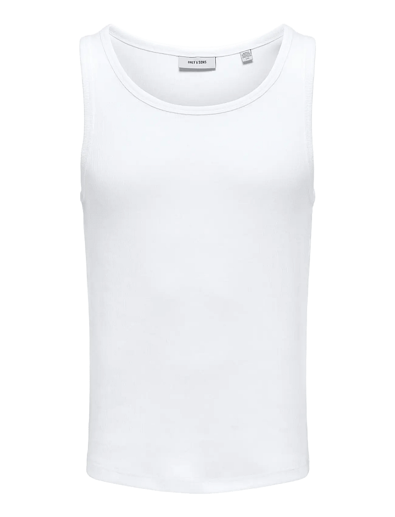 ONLY & SONS - ONSTANNER REG SL TANK TOP NOOS - tank tops - bright white - 1