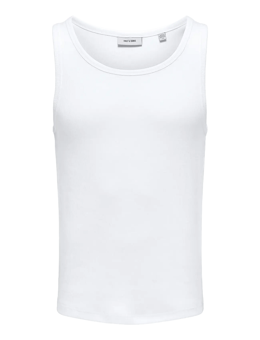 ONLY & SONS - ONSTANNER REG SL TANK TOP NOOS - tank tops - bright white - 1