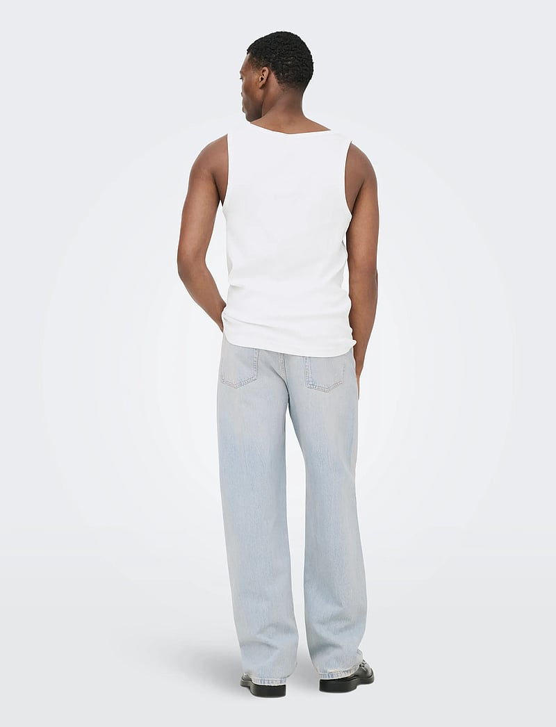 ONLY & SONS - ONSTANNER REG SL TANK TOP NOOS - tank tops - bright white - 3