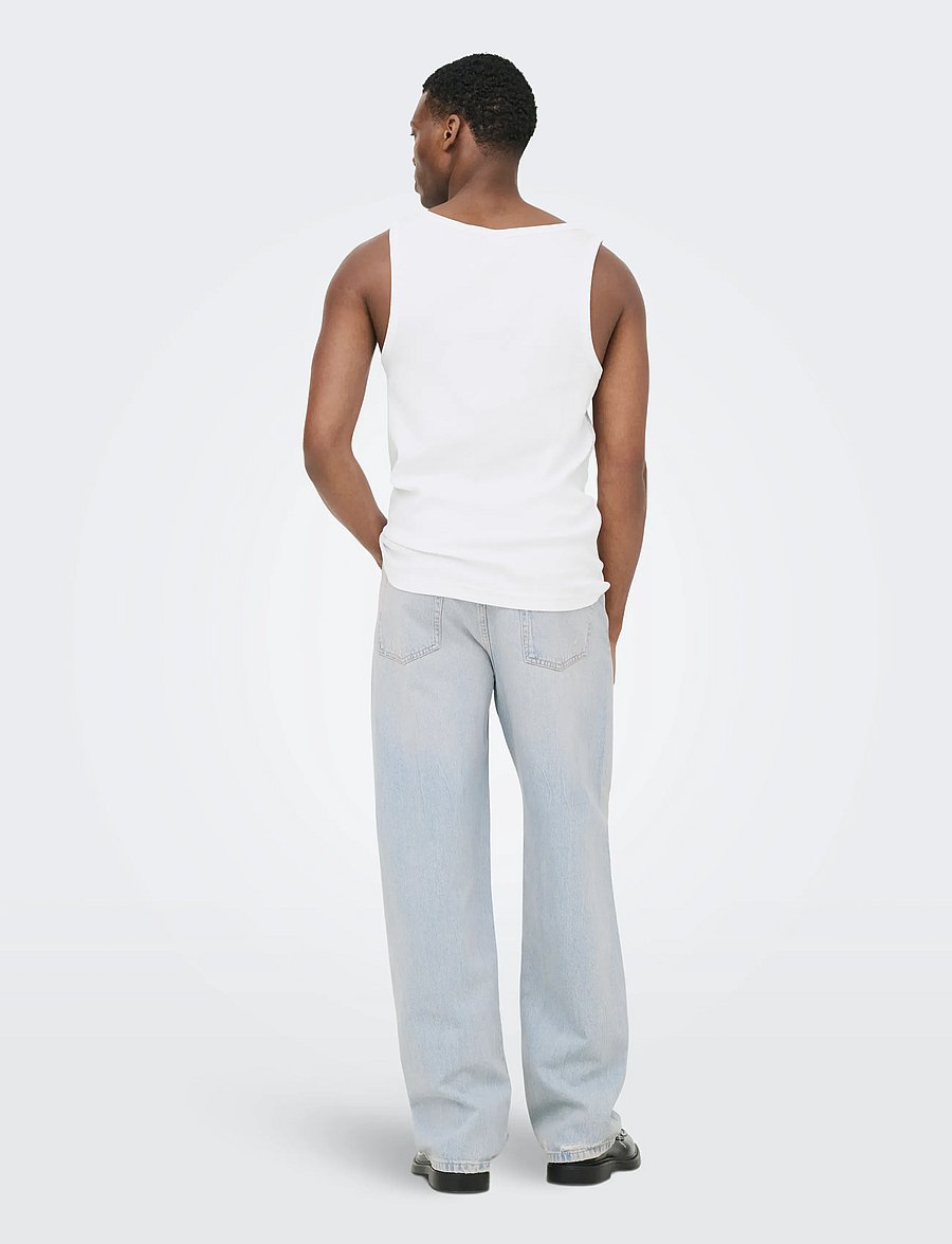 ONLY & SONS - ONSTANNER REG SL TANK TOP NOOS - tank tops - bright white - 3