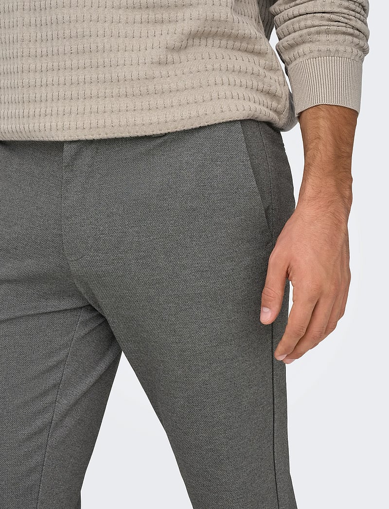 ONLY & SONS - ONSMARK SLIM DITSY 020934 PANT NOOS - chinos - silver lining - 4