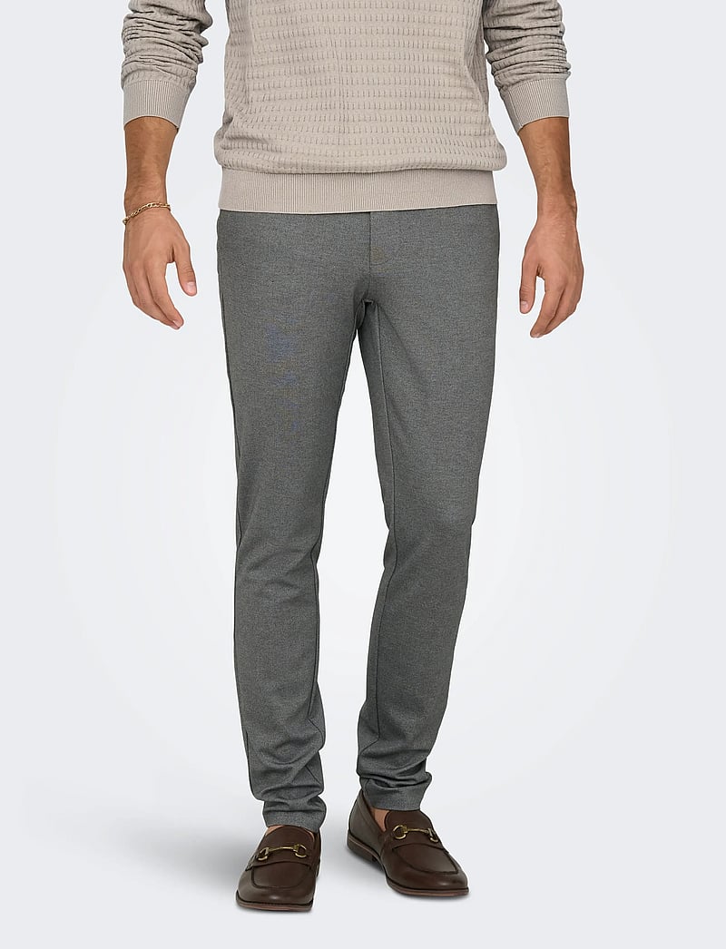 ONLY & SONS - ONSMARK SLIM DITSY 020934 PANT NOOS - chinos - silver lining - 5