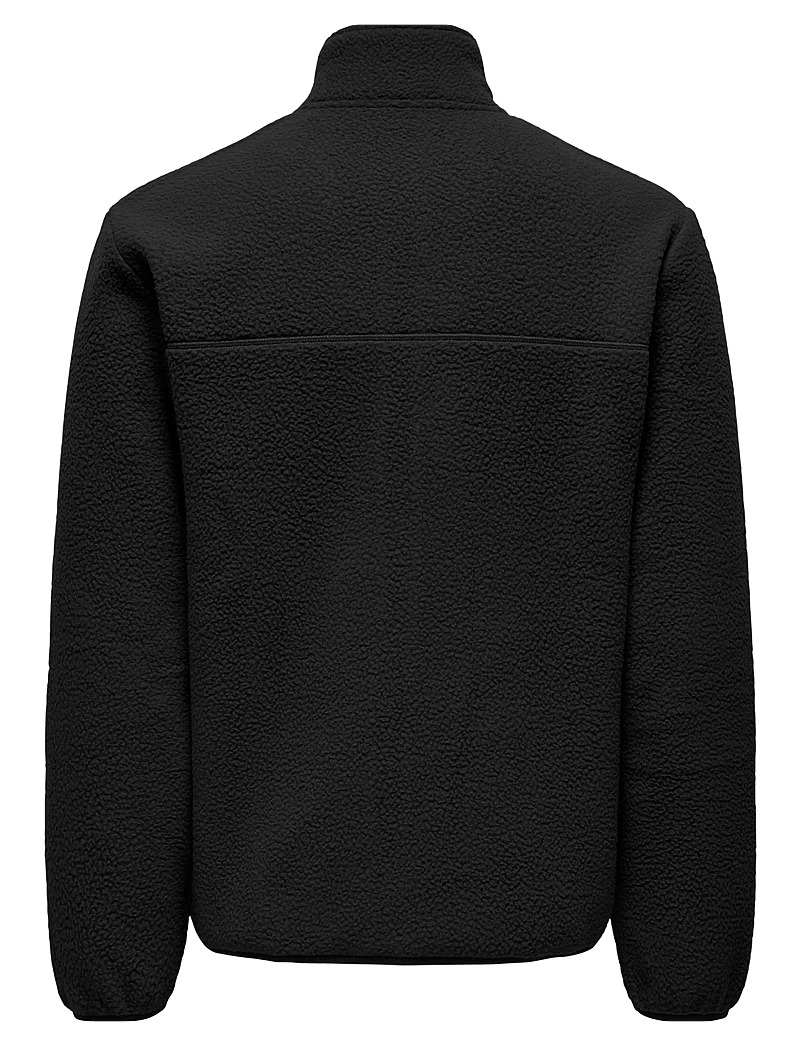 ONLY & SONS - ONSEMILIO REG FULLZIP HIGHNECK SWT VD - black - 2