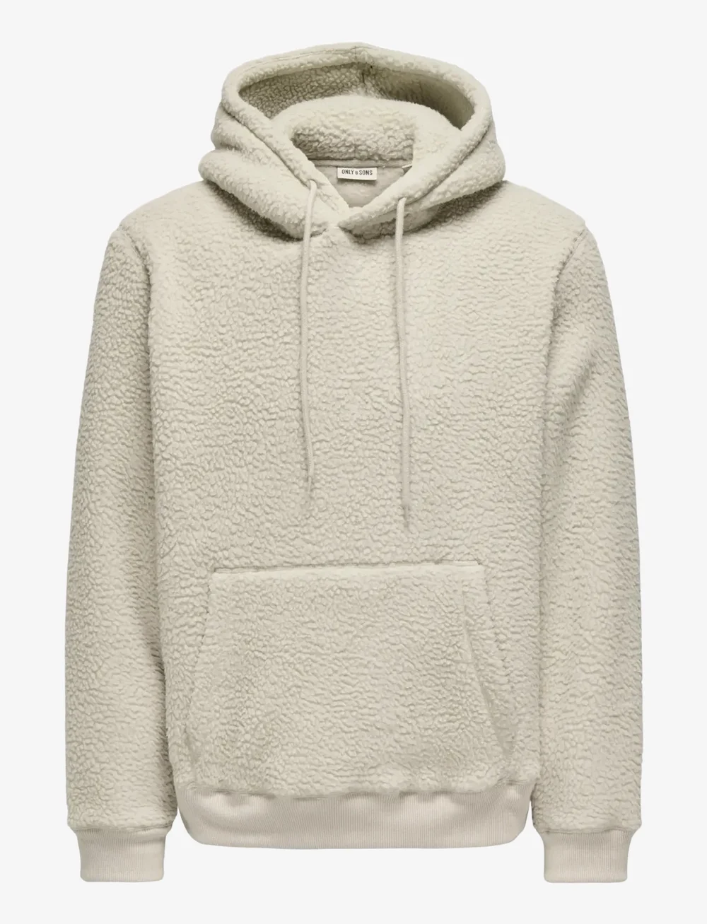 ONLY & SONS - ONSEMILIO REG TEDDY HOODIE SWEAT VD - hoodies - silver lining - 0