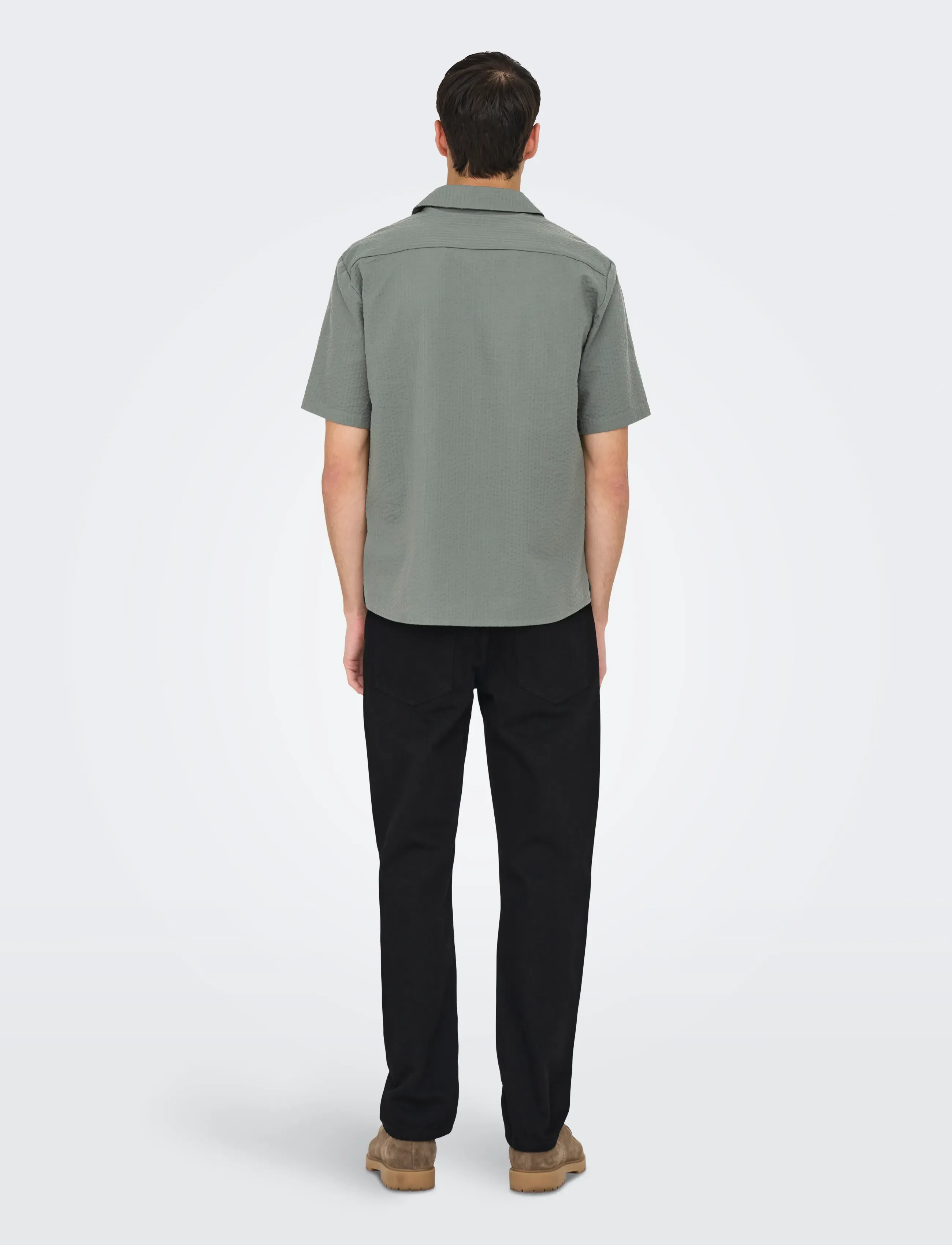 ONLY & SONS - ONSEYE RESORT SEERS 0009 SHIRT NOOS - stribede skjorter - castor gray - 3