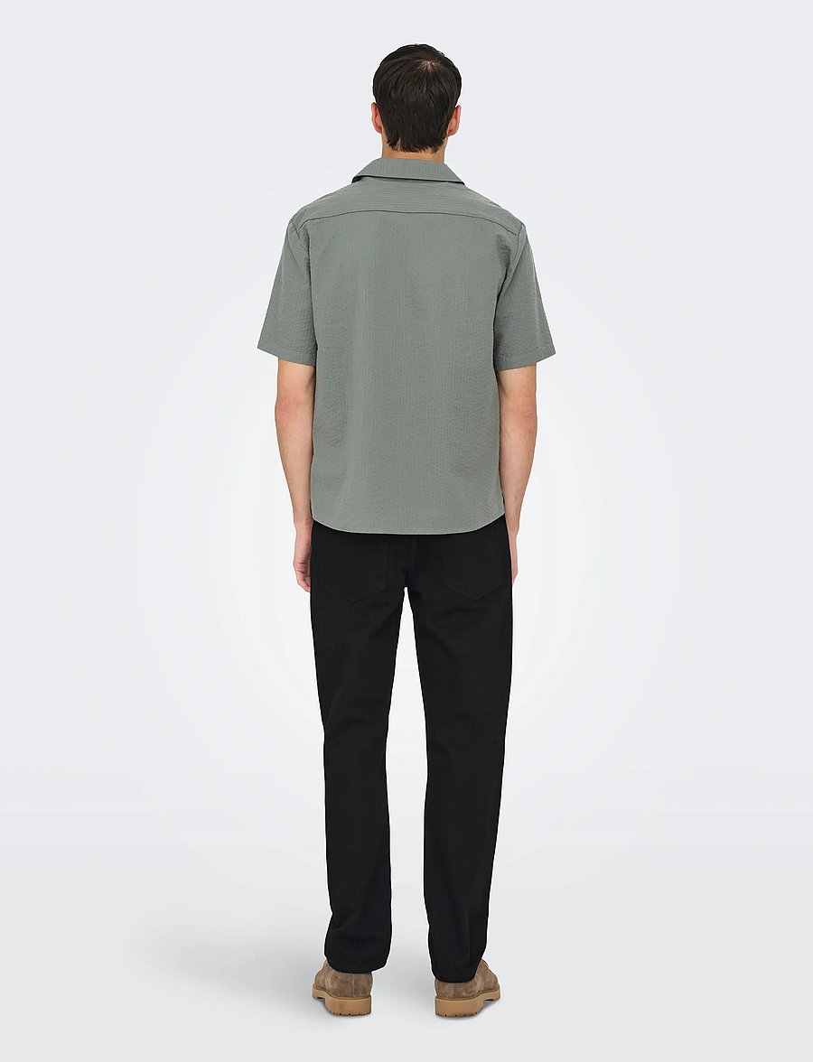 ONLY & SONS - ONSEYE RESORT SEERS 0009 SHIRT NOOS - triibulised särgid - castor gray - 3