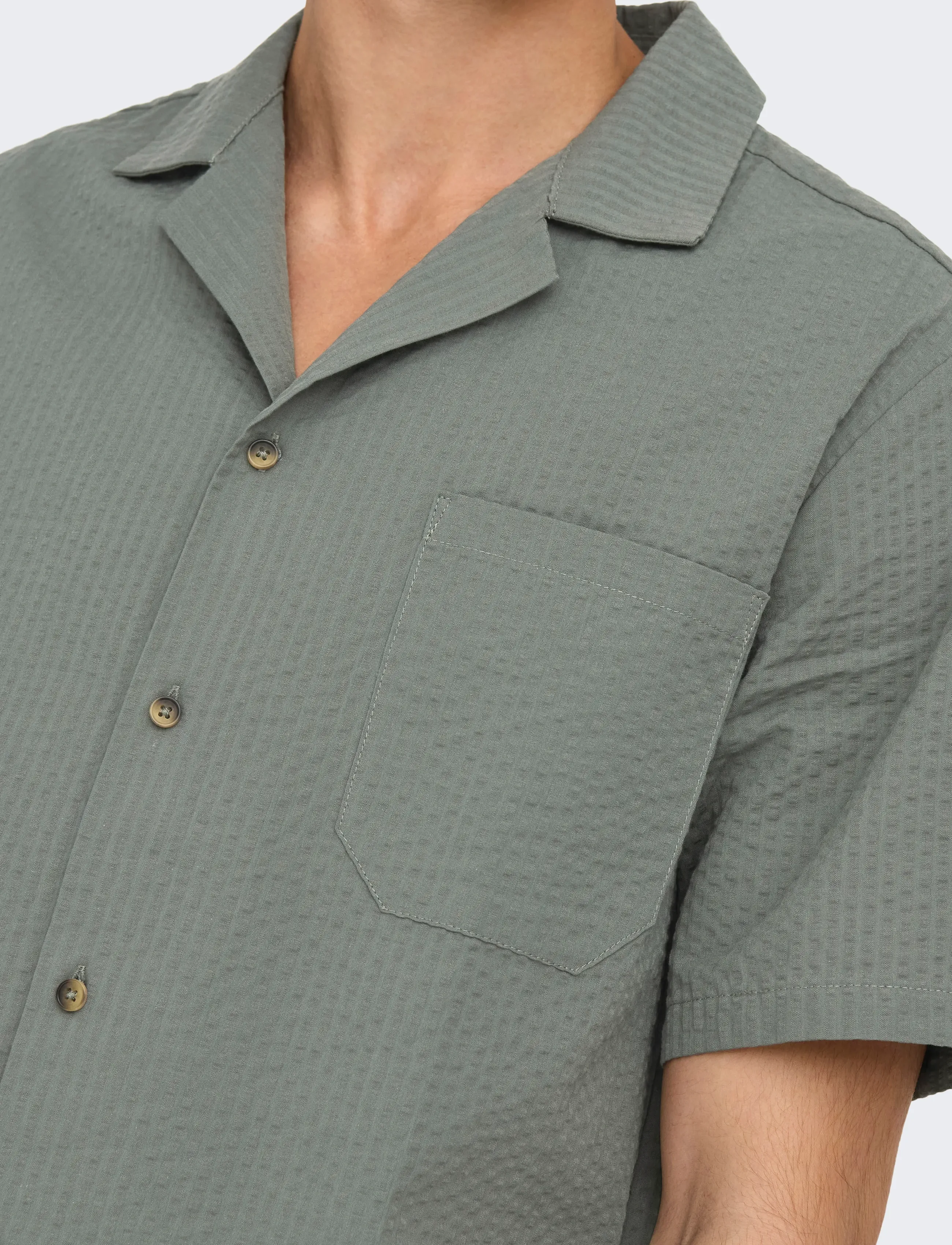 ONLY & SONS Onseye Resort Seers 0009 Shirt Noos kortärmade skjortor herr – bild 6