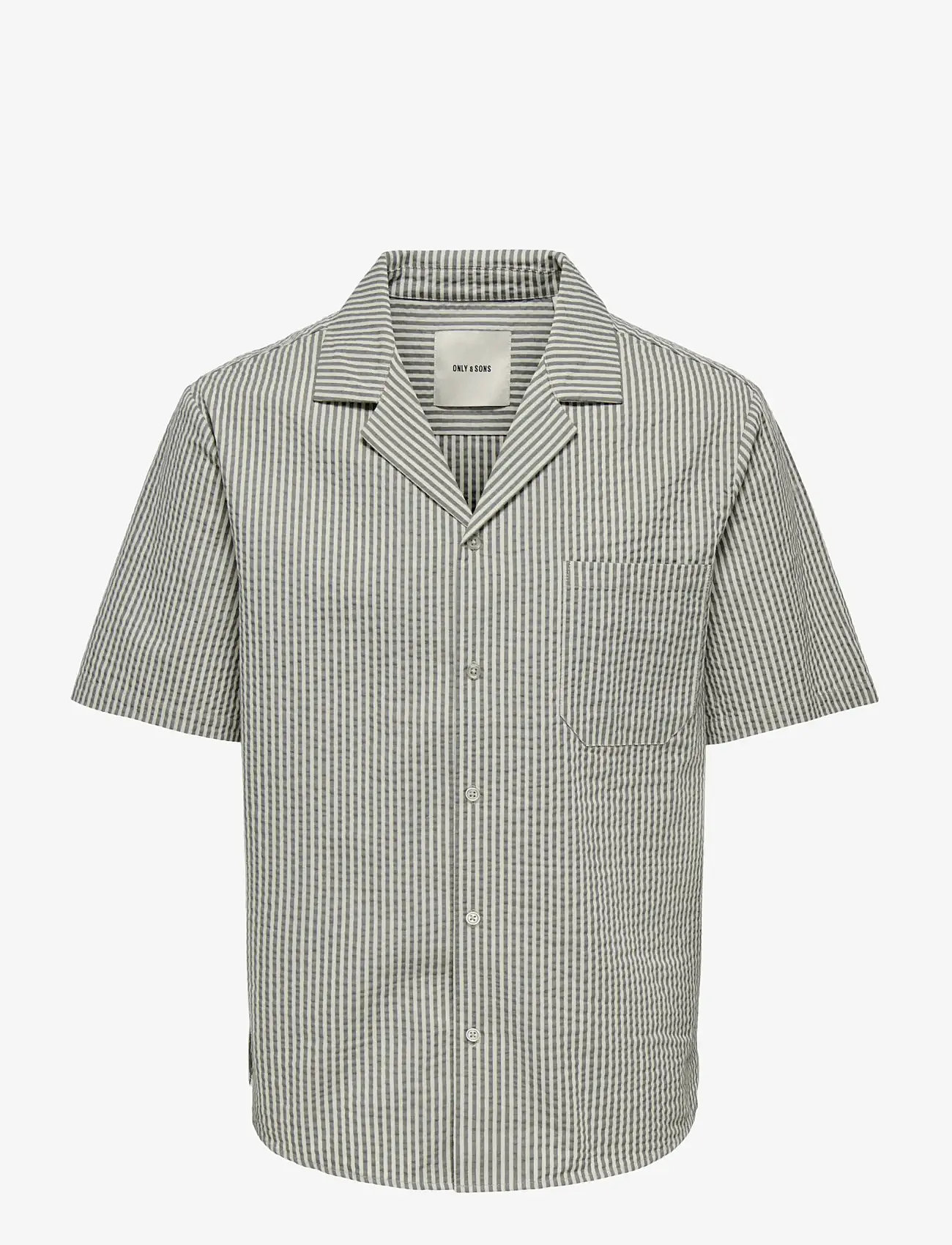 ONLY & SONS - ONSEYE RESORT SEERS 0009 SHIRT NOOS - triibulised särgid - castor gray - 0