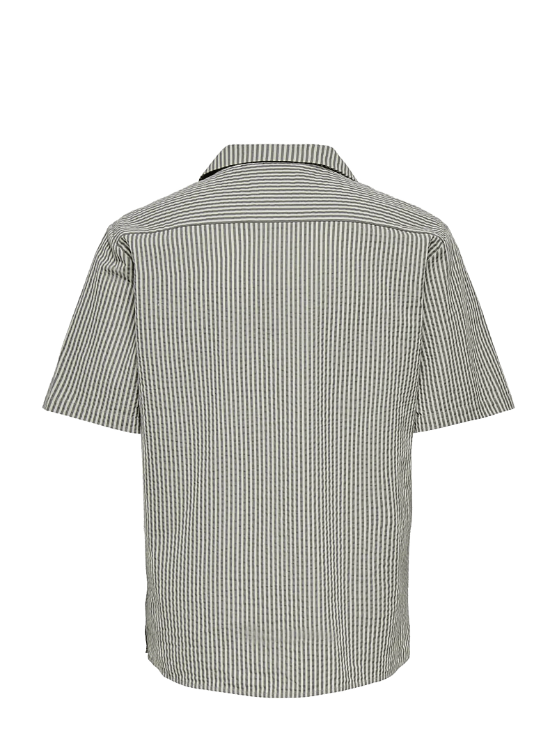 ONLY & SONS - ONSEYE RESORT SEERS 0009 SHIRT NOOS - triibulised särgid - castor gray - 1