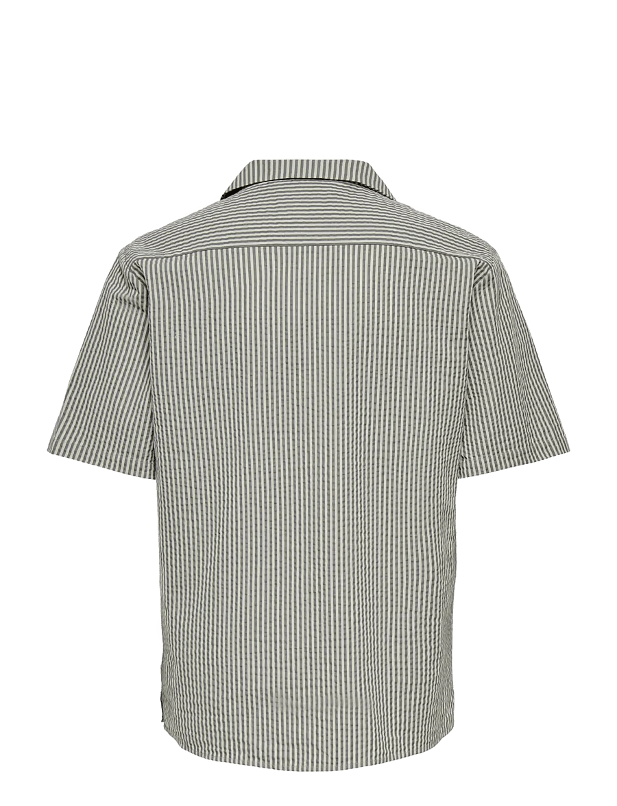 ONLY & SONS - ONSEYE RESORT SEERS 0009 SHIRT NOOS - triibulised särgid - castor gray - 1