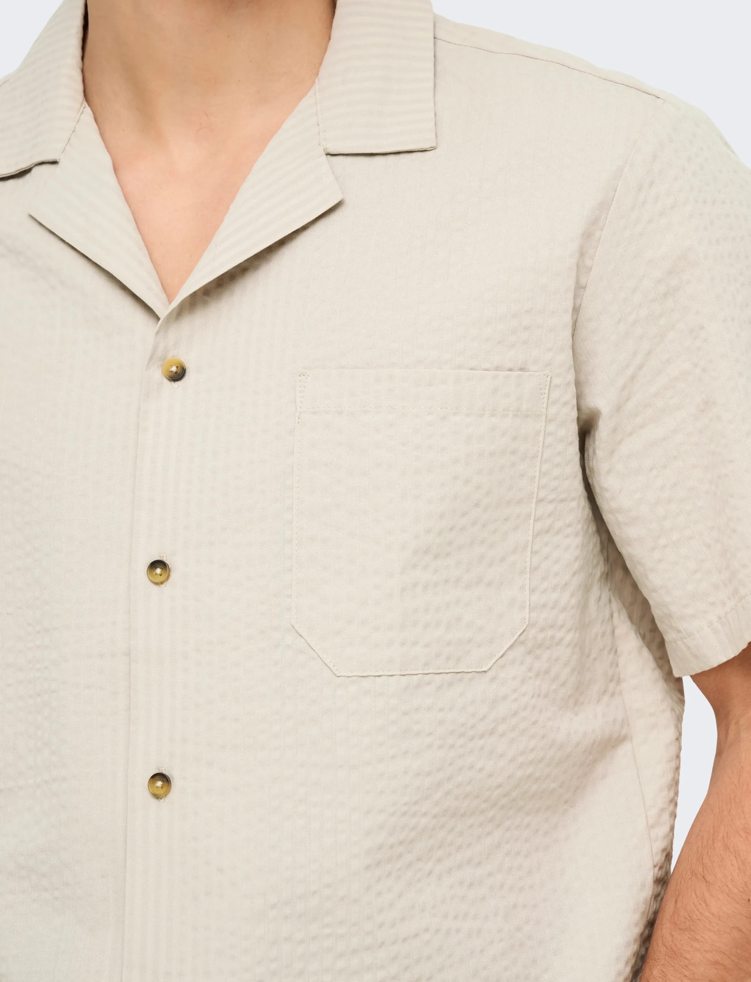ONLY & SONS - ONSEYE RESORT SEERS 0009 SHIRT NOOS - gestreifte hemden - silver lining - 4