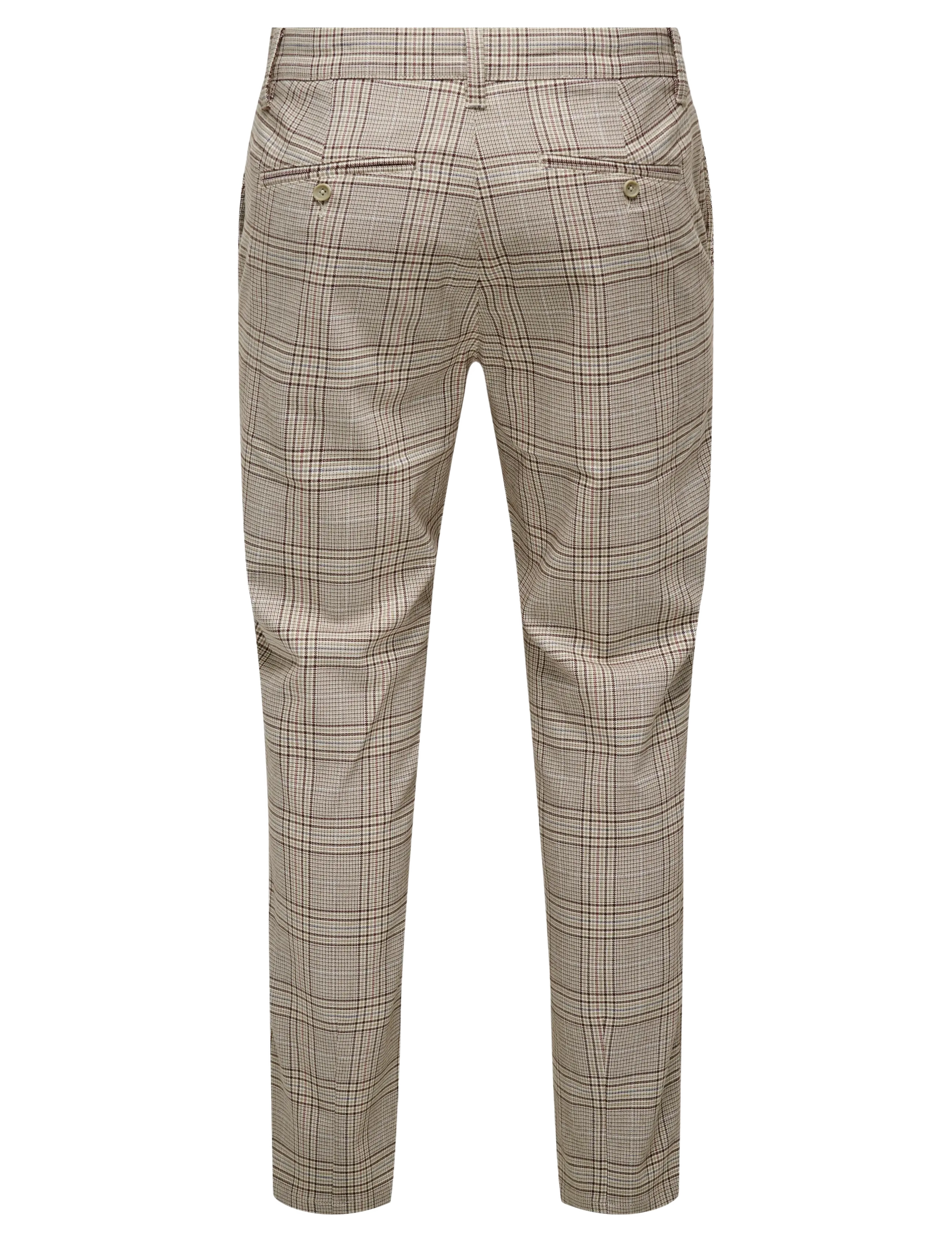 ONLY & SONS - ONSMARK SLIM CHECK  020935 PANT FD37 - chinchilla - 1