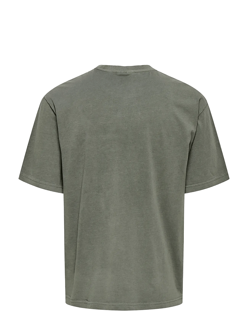ONLY & SONS - ONSDISTRESS RLX SS TEE NOOS - short-sleeved t-shirts - castor gray - 2