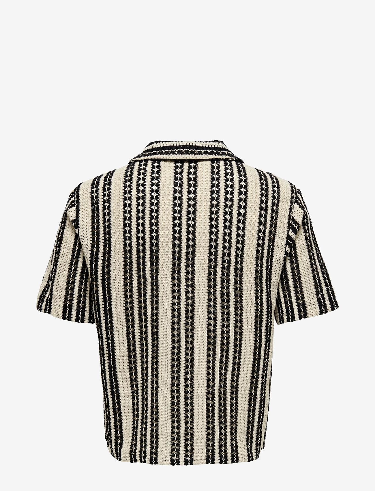 ONLY & SONS - ONSDANI CROCHET SS SHIRT - kurzarmhemden - cloud dancer - 2