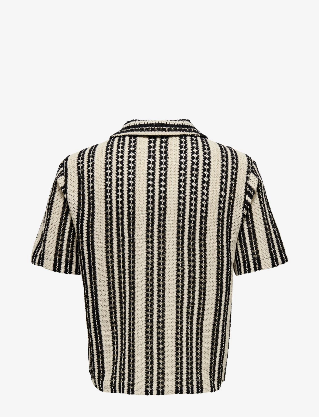 ONLY & SONS - ONSDANI CROCHET SS SHIRT NOOS - lühikeste varrukatega särgid - cloud dancer - 2