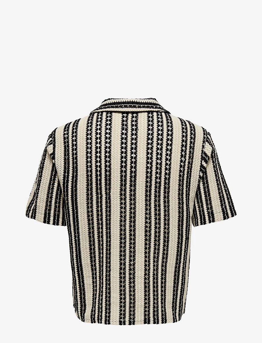 ONLY & SONS - ONSDANI CROCHET SS SHIRT NOOS - kurzarmhemden - cloud dancer - 2