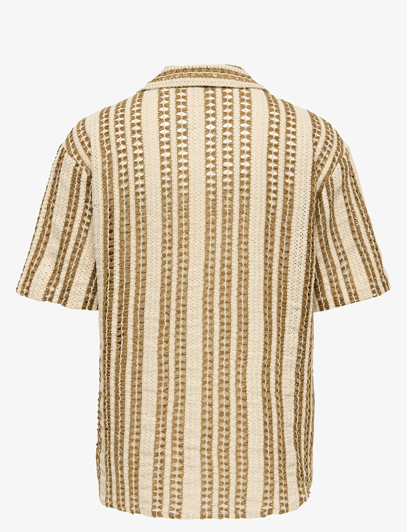 ONLY & SONS - ONSDANI CROCHET SS SHIRT NOOS - kortærmede skjorter - cloud dancer - 2