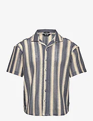ONLY & SONS - ONSDANI CROCHET SS SHIRT FW - kortärmade skjortor - flint stone - 0
