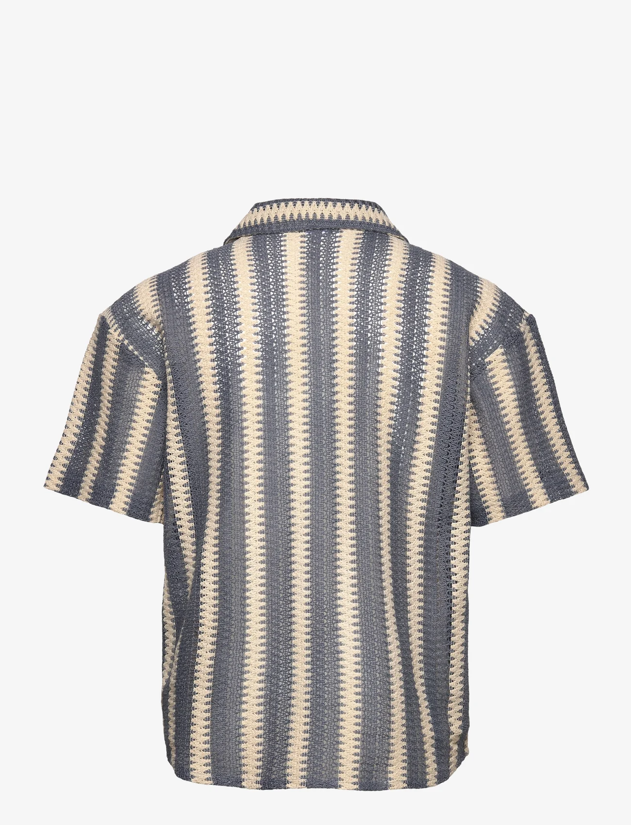 ONLY & SONS - ONSDANI CROCHET SS SHIRT FW - kortärmade skjortor - flint stone - 1