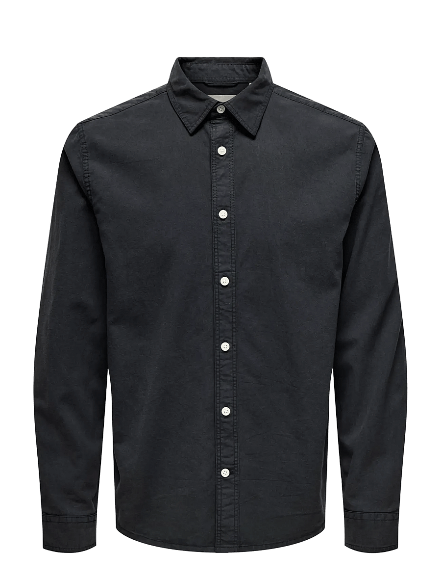 ONLY & SONS - ONSOTTO REG PEACH FINISH LS SHIRT - casual hemden - jet black - 1