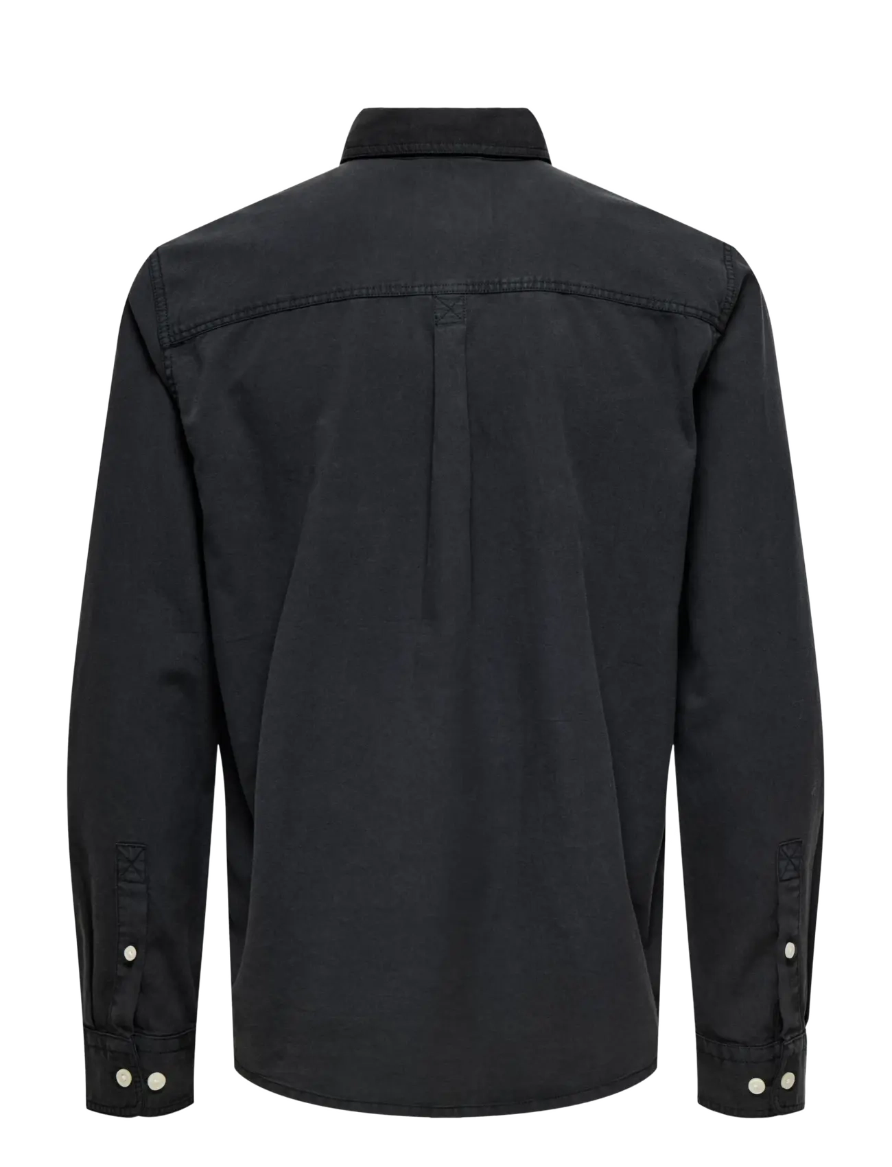 ONLY & SONS - ONSOTTO REG PEACH FINISH LS SHIRT - casual shirts - jet black - 2